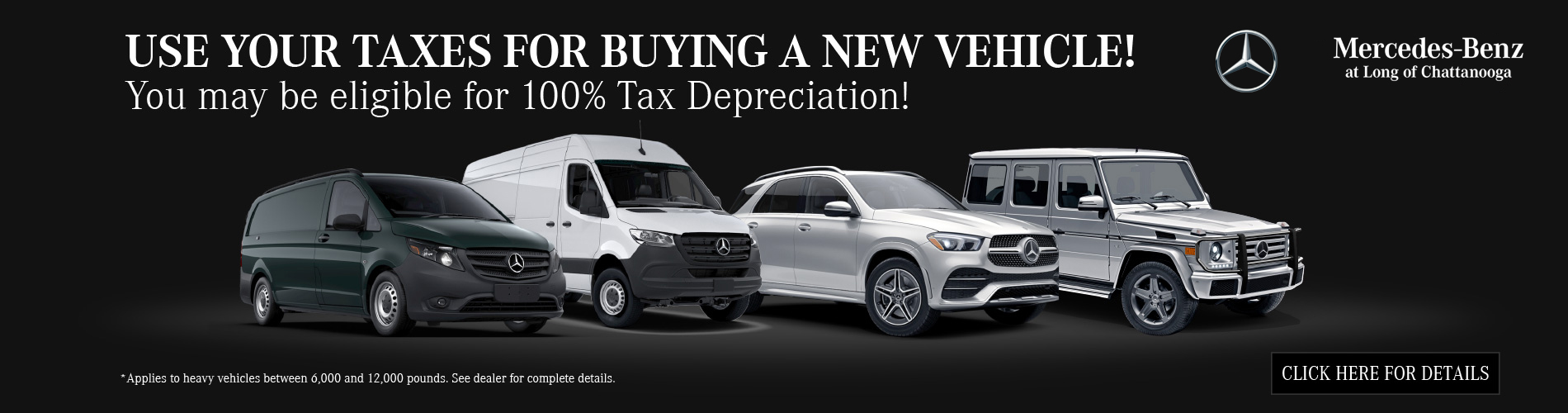 Use your taxes to buy new vehicle